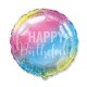 MYLAR TONDO 18" HAPPY BIRTHDAY GRADIENT