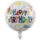 MYLAR SAGOMA TONDA 18" HAPPY BIRTHDAY