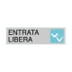 TARGA LETT ADES ENTRATA LIBERA CM 4X15