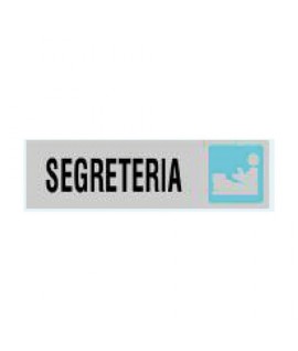 TARGA LETT ADESIVA SEGRETERIA CM 4X15