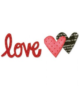 FUSTELLA SIZZIX SCRITTA"LOVE"659957