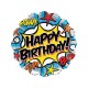 MYLAR SAGOMA TONDA 18" HAPPY BIRTHDAY