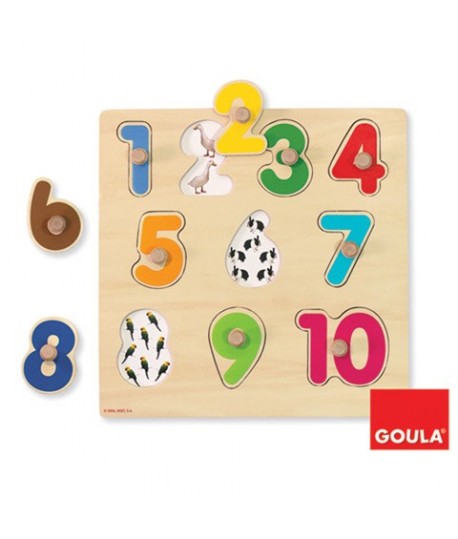 GOULA 53074 PUZZLE NUMERI IN LEGNO