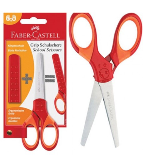 FORBICE SCUOLA FABER GRIP ROSSA 181550