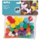 POM POM COLORATI APLI 13061 78PZ