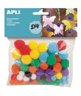 POM POM COLORATI APLI 13061 78PZ