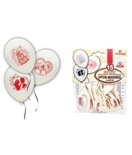 PALLONCINI PEGASO SPOSI DM.32CM 15PZ