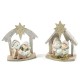 PRESEPE CERAMICA/LEGNO 13X6X15H 60867BIA