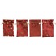 SACCHETTO NAT.TESS.ROSSO/ORO 10X15 73826