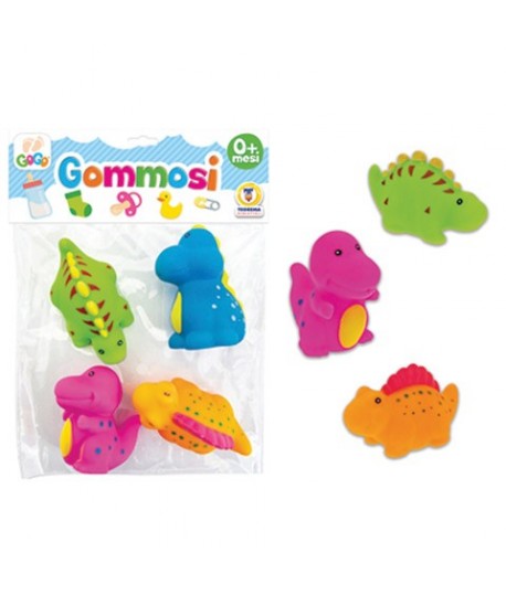 TEOREMA 67389 GOMMOSI DINOSAURI 4 PZ