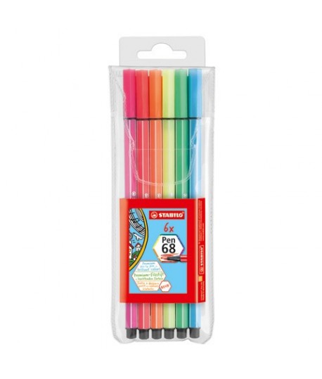 PENNAR. STABILO 6806-1 PEN 68 NEON 6PZ