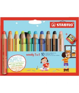 PASTELLI STABILO WOODY 3IN1 880/10-2 10C