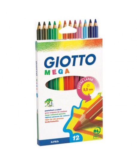 PASTELLI GIOTTO MEGA 2256 12 COLORI