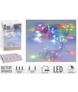 LUCI MULTICOLOR 80L BAT TIMER INT 800780