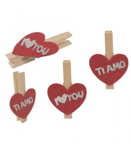 SET 10 MOLLETTE C/CUORE TI AMO V7520