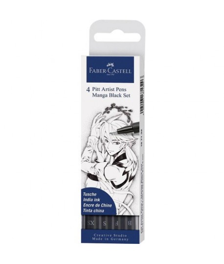 PITT ARTIST PEN MANGA NERI 4PZ 167132