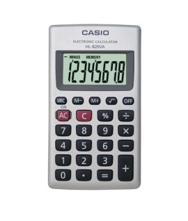 CALCOLATRICE CASIO HL-820 DISPLAY 8C