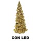 ALBERO VETRO ORO C/LED 13X31H 618770000