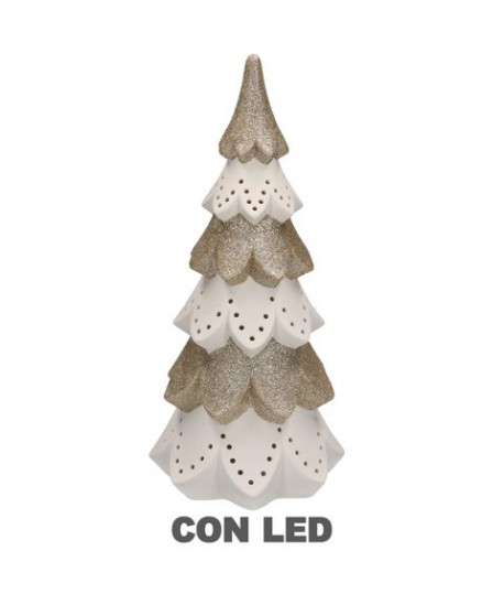 ALBERO LED CM14X29H BIANCO/ORO 613744