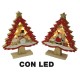 ALBERO LED LEGNO ROSSO CM14X5X16H 631396