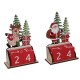 CALENDARIO NATALE LEGNO ROSSO H17 636601