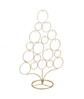 ALBERO METALLO SFERE FILO ORO H95 638730