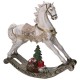 CAVALLO DONDOLO BIANCO/ORO H45 639715