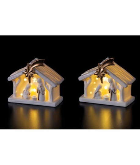 PRESEPE LED CERAMICA 11X7X10H 63561