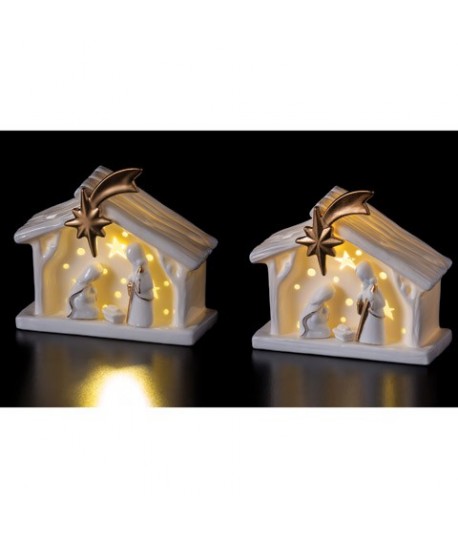 PRESEPE LED CERAMICA 15X7X15H 63562