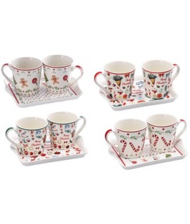 SET TAZZA MUG 2PZ+VASSOIO NATALE 103712