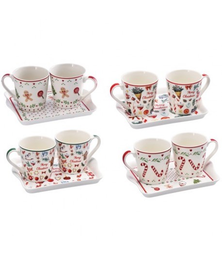 SET TAZZA MUG 2PZ+VASSOIO NATALE 103712