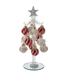 ALBERO NATALE+SFERE ROSS/BIAN H20 105832