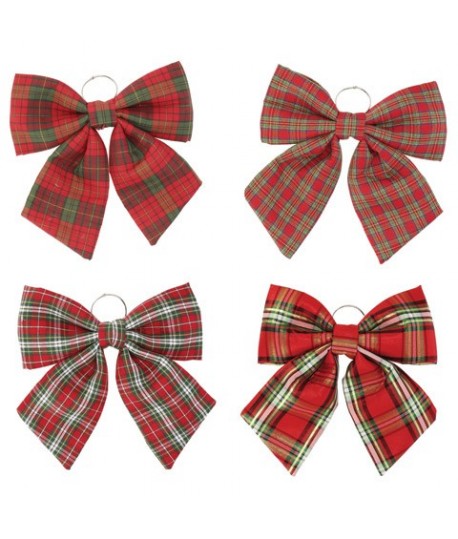 FIOCCO TESSUTO TARTAN NATALE CM34X108616