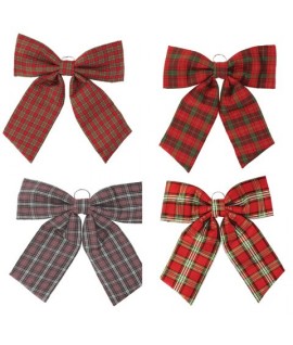 FIOCCO TESSUTO TARTAN NATALE CM59 108618