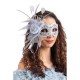 MASCHERA ARGENTO INTAGLIATA CT468 STRASS