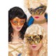 MASCHERA DECORATA ORO CT1645 IN PLASTICA