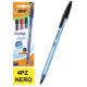 PENNA SFERA BIC CRISTAL SOFT.NERO BL.4PZ