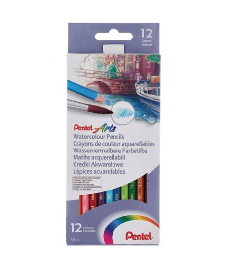 PASTELLI ACQUARELLABILI PENTEL 12PZ