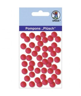 POMPON PLUSH DIAM.10 MM ROSSO 65PZ