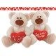 PELUCHE ORSO BIANCO C/CUORE CM.40 7200