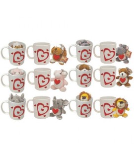 TAZZA+P/CHIAVI PELUCHE C/CUORE 7558