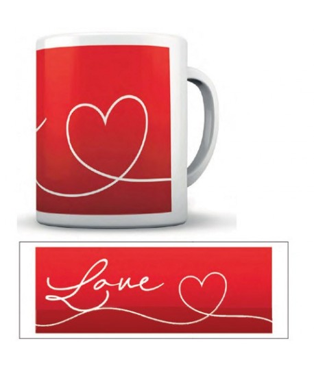 TAZZA IN CERAMICA VVMC06 LOVE ROSSA