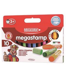 PENNARELLI FIBRACOLOR MEGASTAMP 10 COL.