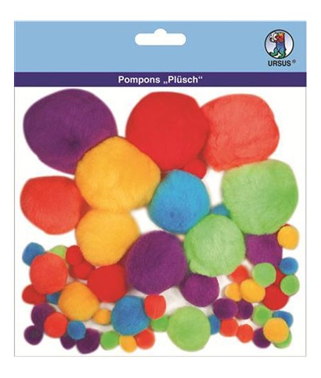 POMPON PLUSH COLORI INTENSI ASS 60P