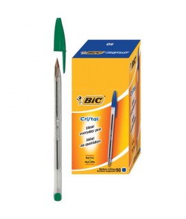 PENNA SFERA BIC CRISTAL ORIG. VERDE 50PZ