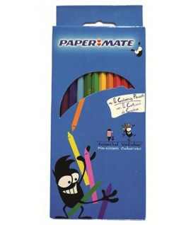 PASTELLI PAPERMATE LUNGHI COLORATI 12PZ