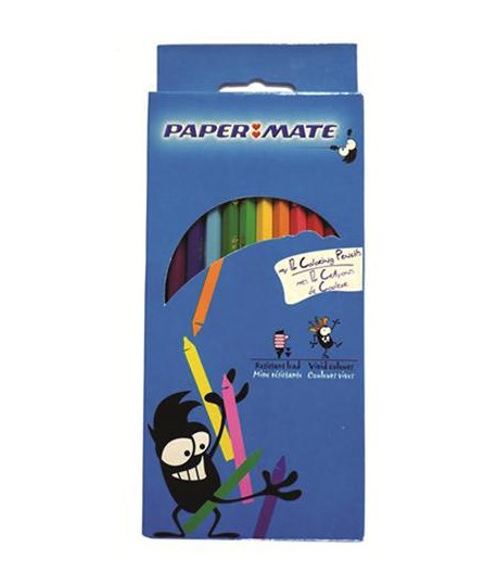 PASTELLI PAPERMATE LUNGHI COLORATI 12PZ