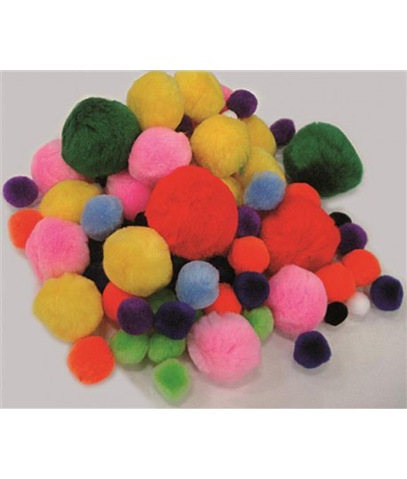 POMPONS COLORATI CWR 6240 100PZ