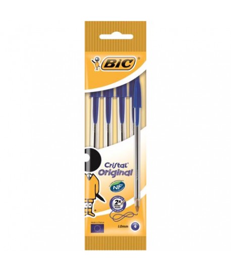 PENNA SFERA BIC CRISTAL ORIG. BLU BL.4PZ