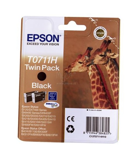 INKJET EPSON T0711H NERO 2PZ